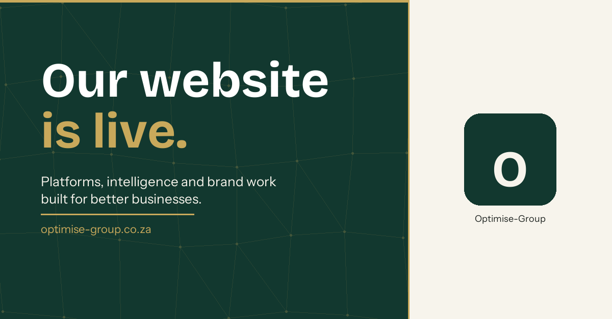 Optimise Group LinkedIn website announcement graphic
